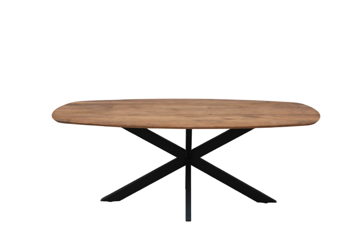 Esszimmertisch Mango Dänisch oval 200x100 cm mit Spider Bein – Bild 3