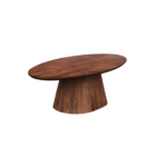 Table basse Rome ovale marron 120 cm – Image 3