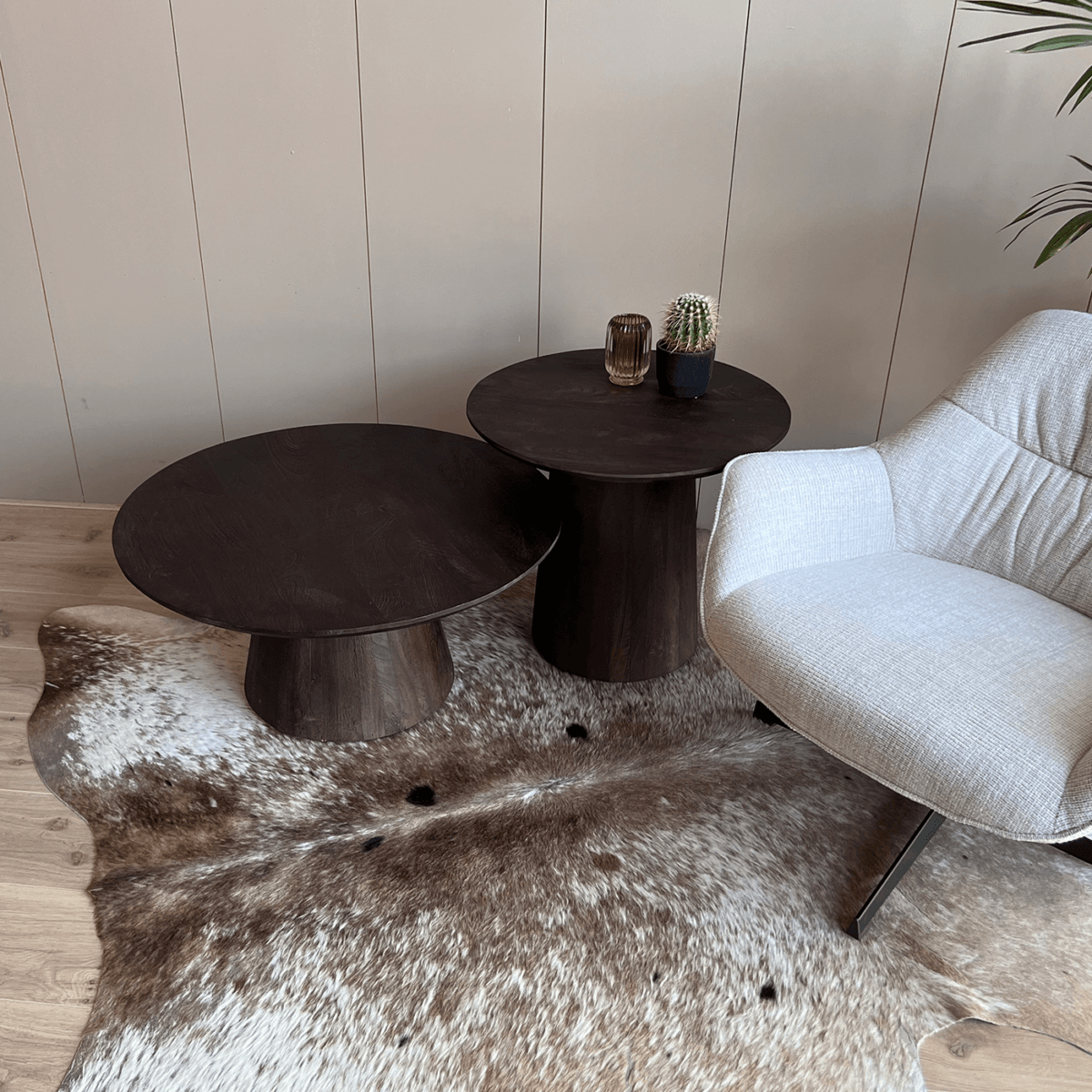 Couchtisch 2er Set Oslo Braun – Bild 5