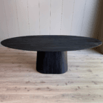 Esszimmertisch Oslo oval Schwarz 160cm – Bild 2