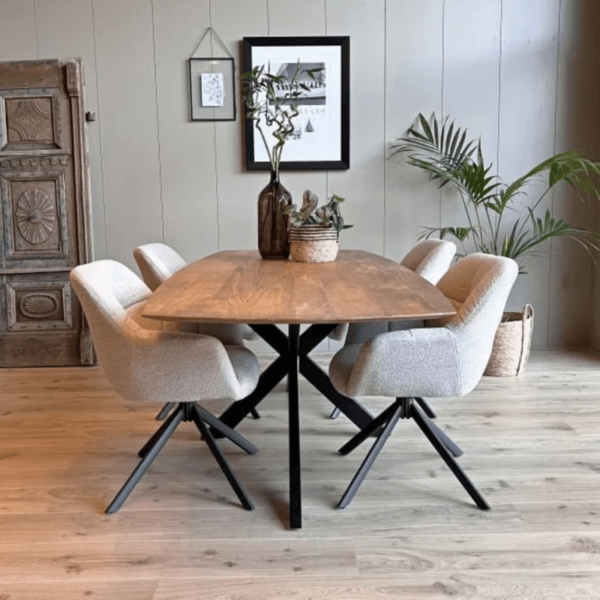 Esszimmertisch Mango Dänisch oval 200x100 cm mit Spider Bein – Bild 9