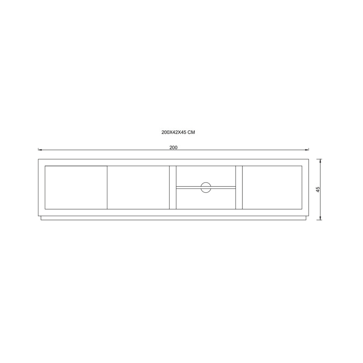 Meuble TV Oslo Brown 200cm – Image 4