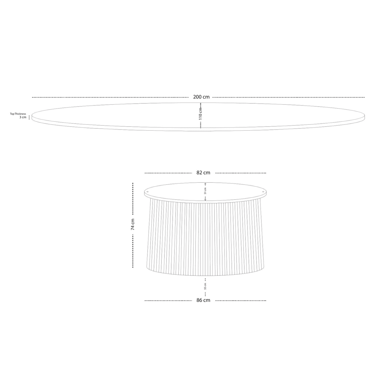 Esstisch Rom Oval 240 cm – Bild 6