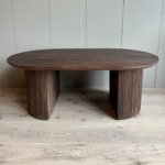 Salontafel Luca Deens Ovaal Bruin 120cm - Afbeelding 8