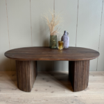 Salontafel Luca Deens Ovaal Bruin 120cm - Afbeelding 4