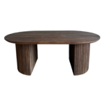 Salontafel Luca Deens Ovaal Bruin 120cm