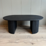 Couchtisch Luca oval schwarz – Bild 2