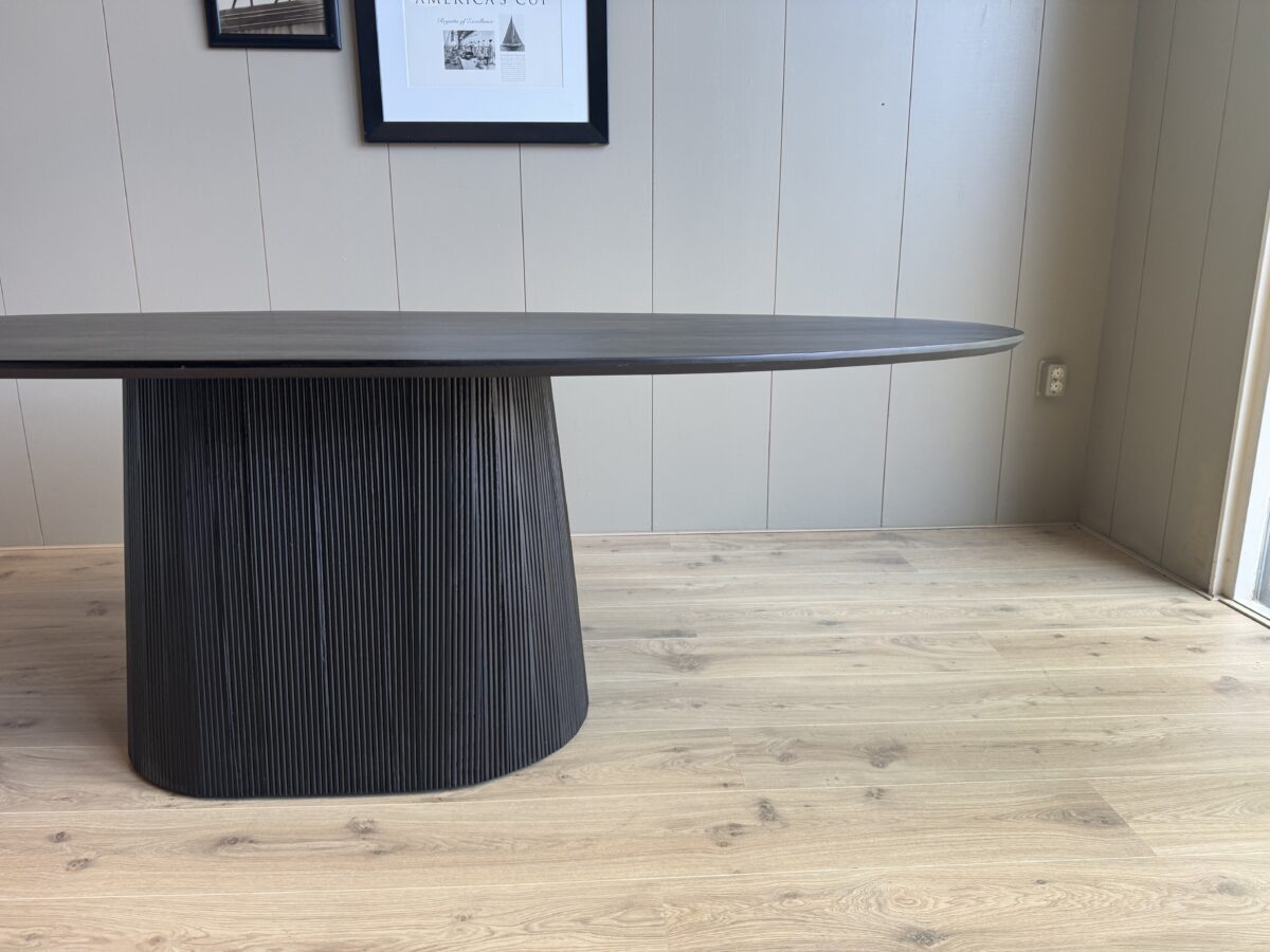 Eetkamertafel Rome ovaal Zwart 240 cm - Afbeelding 5