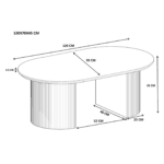 Couchtisch Luca oval schwarz – Bild 7