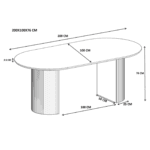 Esstisch Luca 200cm schwarz – Bild 6