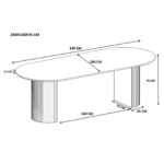 Esstisch Luca schwarz 240cm – Bild 6