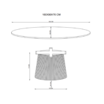 Eetkamertafel Rome Ovaal 160 cm - Afbeelding 6