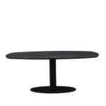 Esstisch Berlin Dänisch Oval Schwarz 200cm