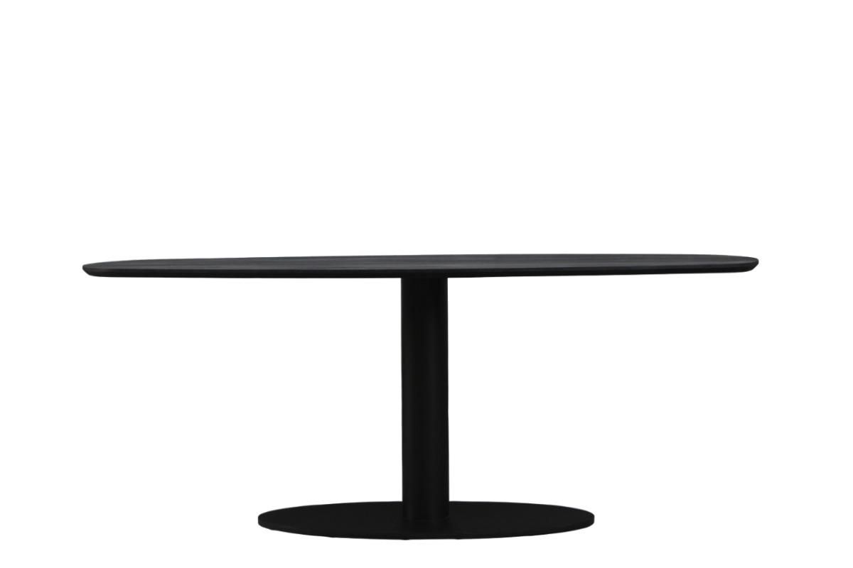 Esstisch Berlin Dänisch Oval Schwarz 200cm – Bild 2