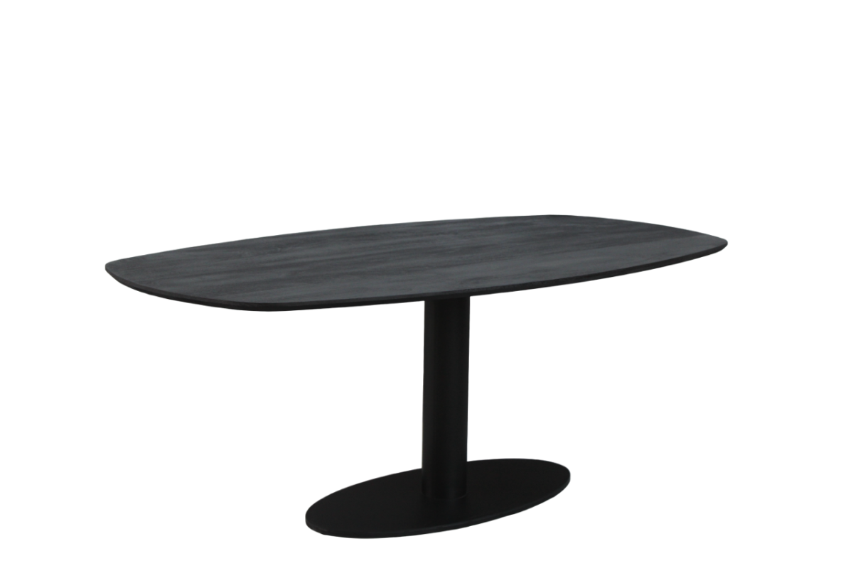 Esstisch Berlin Dänisch Oval Schwarz 200cm – Bild 9