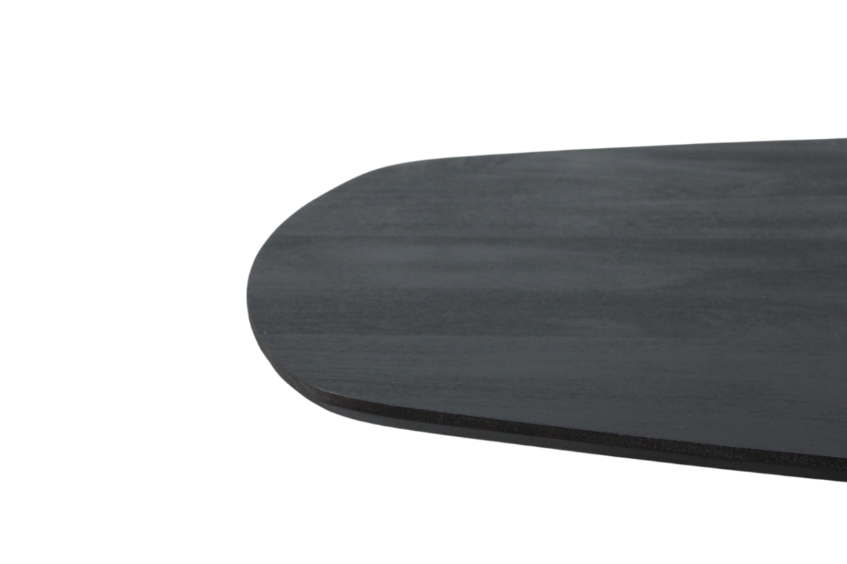 Esstisch Berlin Dänisch Oval Schwarz 200cm – Bild 6