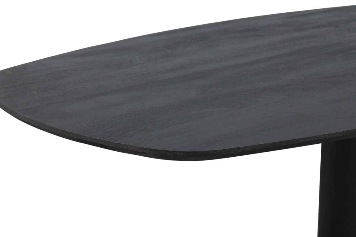 Esstisch Berlin Dänisch Oval Schwarz 200cm – Bild 4