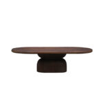 Table basse Lissabon, style danois, ovale, marron, 120 cm – Image 2