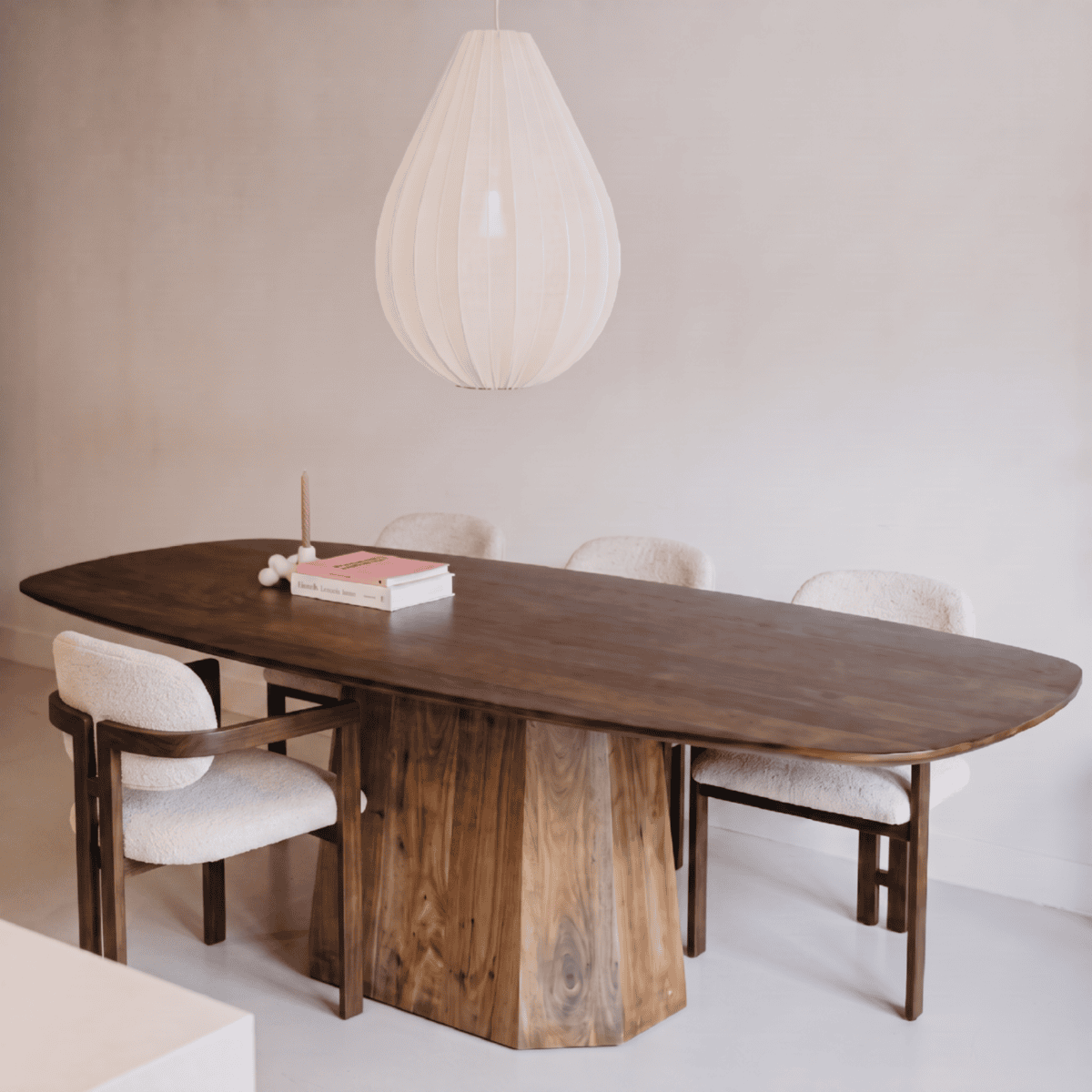 Eettafel Hexagon Deens Ovaal Bruin 160cm - Afbeelding 8
