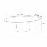 Esszimmertisch Oslo oval Braun 200cm – Bild 8