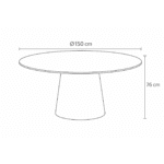 Esstisch Oslo 150cm Schwarz – Bild 5