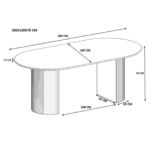 Esstisch Luca braun 200cm – Bild 13