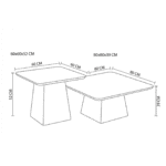 Couchtisch Nizza 2er Set schwarz – Bild 14