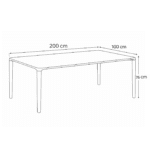 Eettafel Nancy Rechthoek 200cm - Afbeelding 13