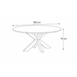 Esstisch Hamburg 150cm – Bild 8