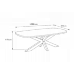 Eettafel Hamburg Deens Ovaal Naturel 160cm - Afbeelding 13