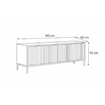 Meuble TV en noyer 165cm – Image 15