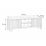 Tv meubel Stockholm 150cm - Afbeelding 9