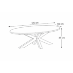 Couchtisch Helsinki, oval, braun, 120 cm – Bild 9